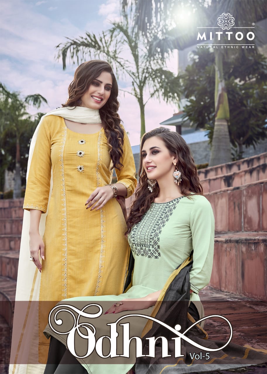 Mittoo Present Odhni Vol 5 Designer Kurtis With Dupatta Catalogue.