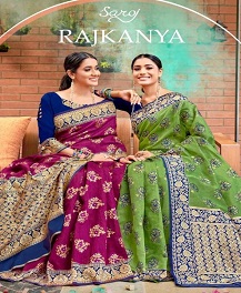 Saroj By Rajkanya Banarasi Silk Designer Saree Catalogue