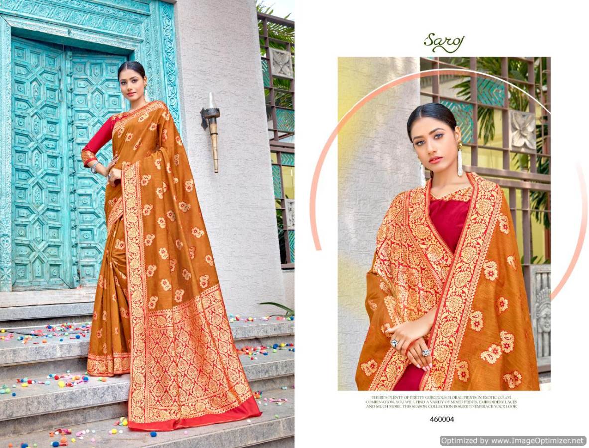 Saroj By Rajkanya Banarasi Silk Designer Saree Catalogue