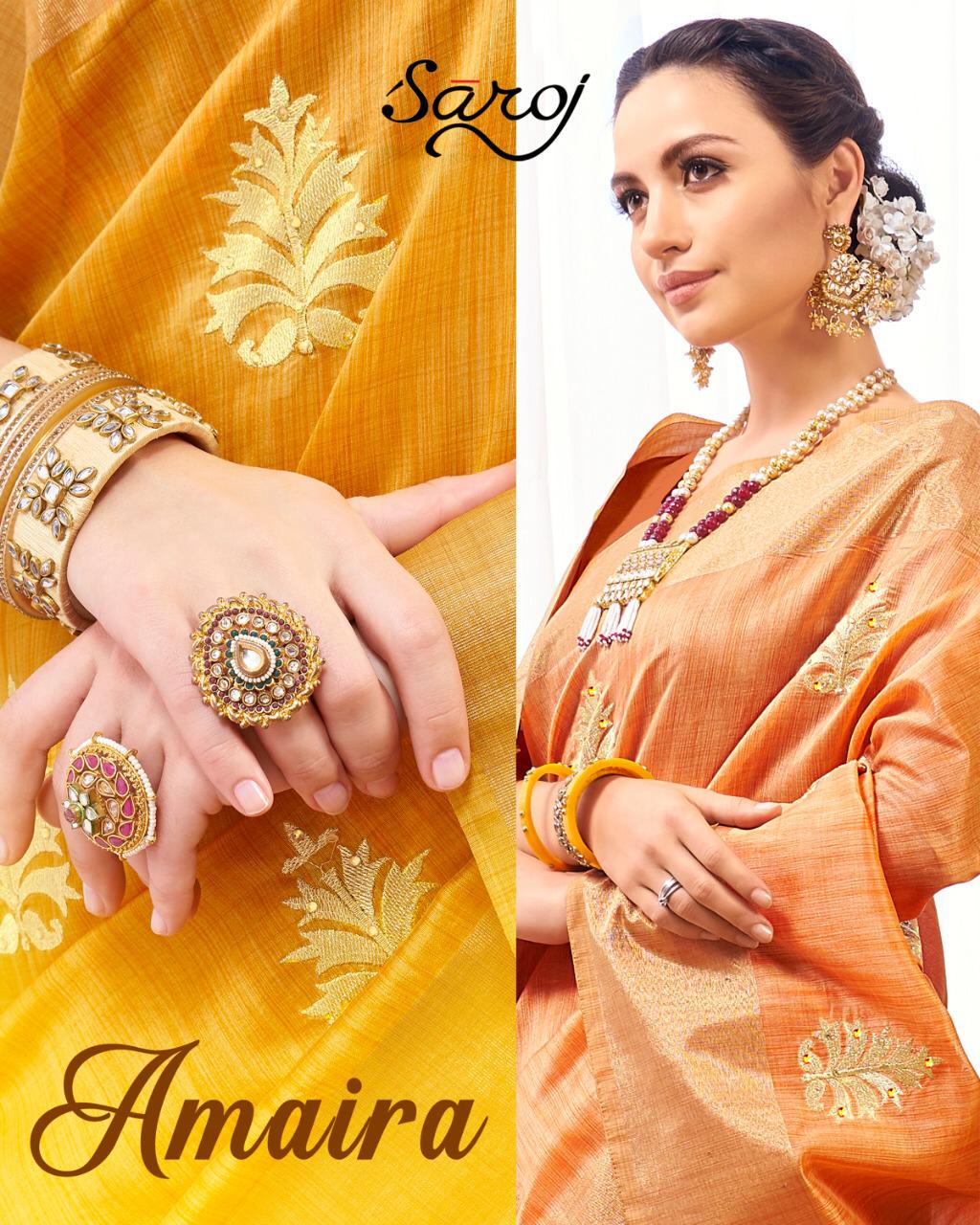 Saroj Present Amaira Party Wear Sarees Catalogue