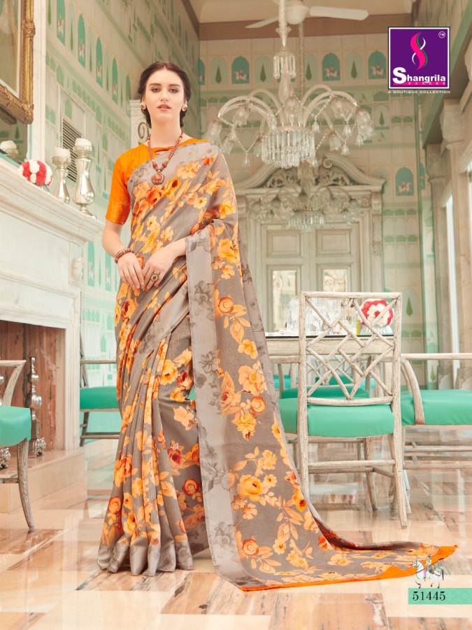 Shangrila By Kanishka Of Linen Cottton Saree Catalogue