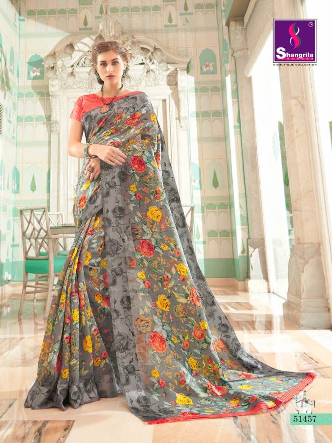 Shangrila By Kanishka Of Linen Cottton Saree Catalogue