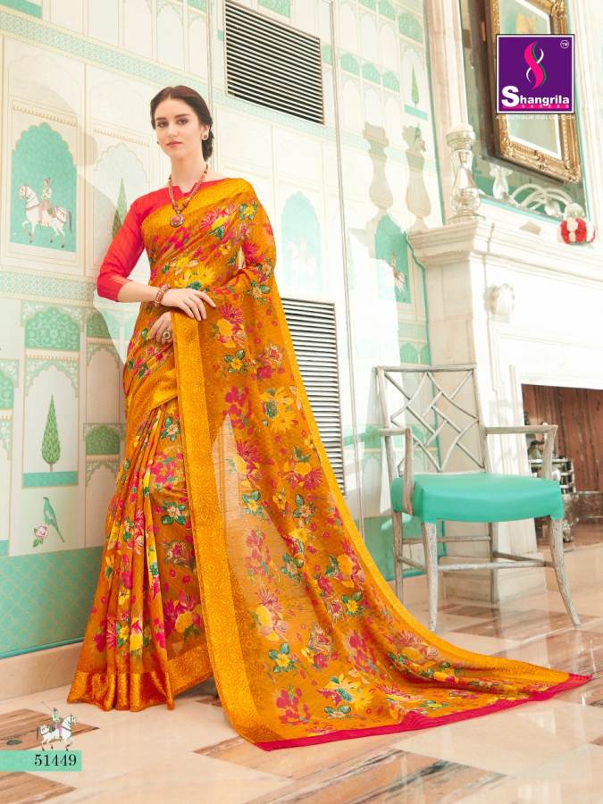 Shangrila By Kanishka Of Linen Cottton Saree Catalogue