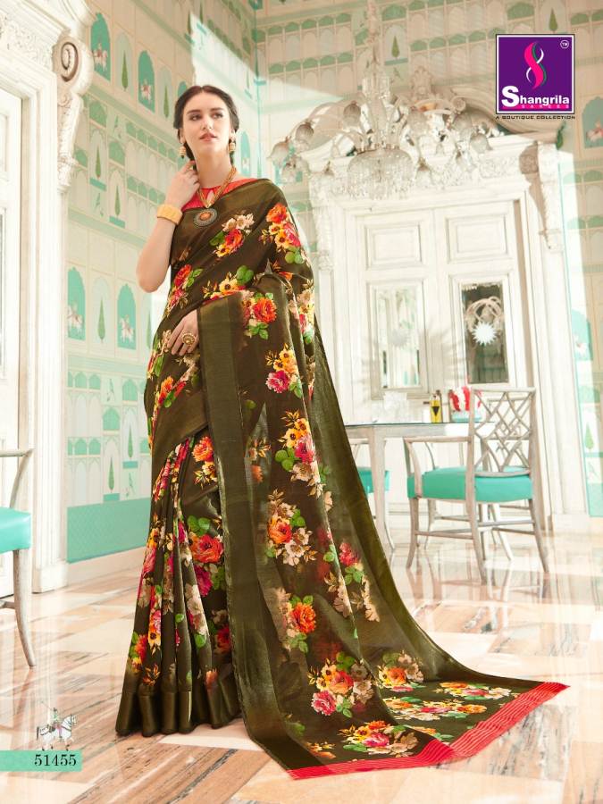 Shangrila By Kanishka Of Linen Cottton Saree Catalogue