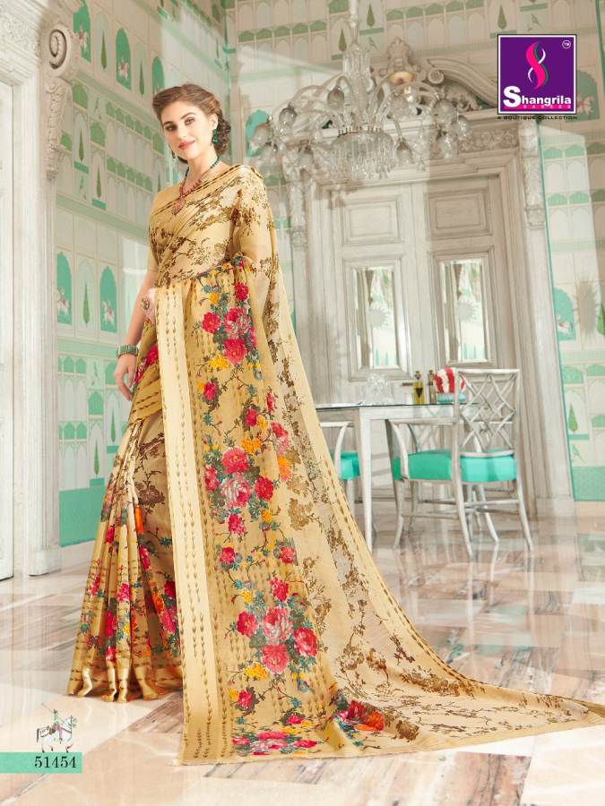 Shangrila By Kanishka Of Linen Cottton Saree Catalogue
