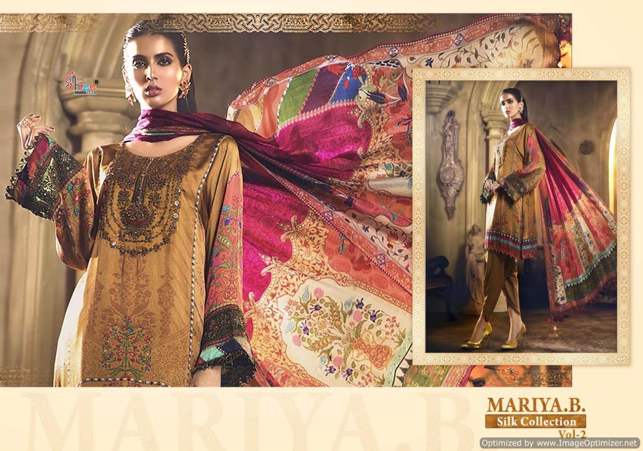 Shree By Mariya B Silk Collection 2 Heavy Japan Satin Pakistani Suits