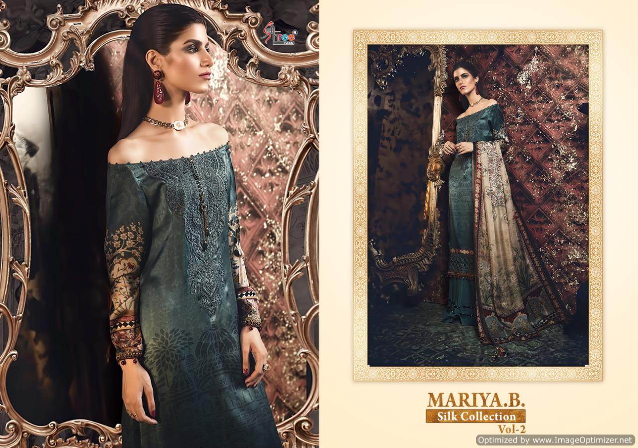 Shree By Mariya B Silk Collection 2 Heavy Japan Satin Pakistani Suits