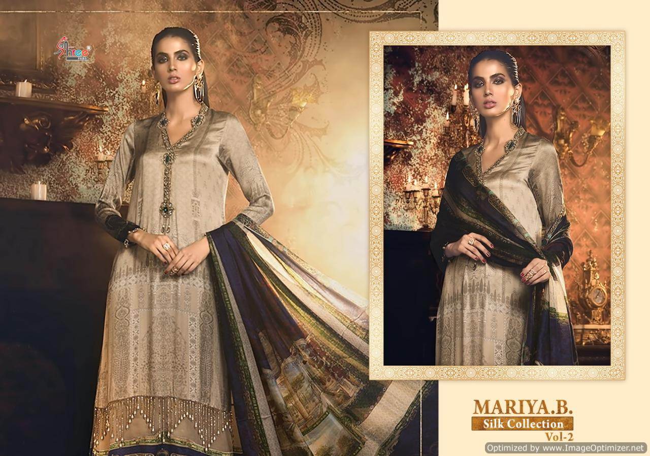 Shree By Mariya B Silk Collection 2 Heavy Japan Satin Pakistani Suits