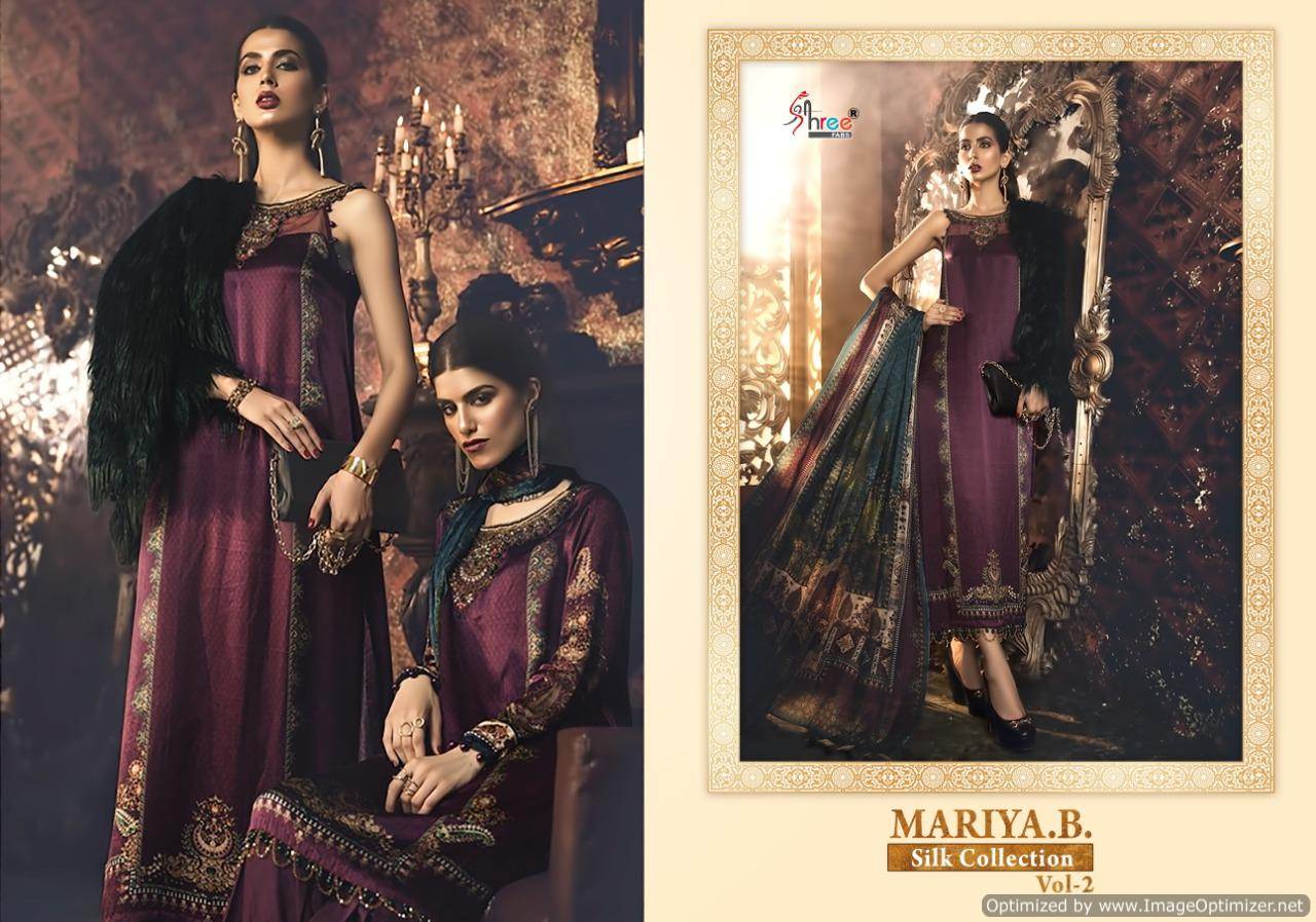 Shree By Mariya B Silk Collection 2 Heavy Japan Satin Pakistani Suits