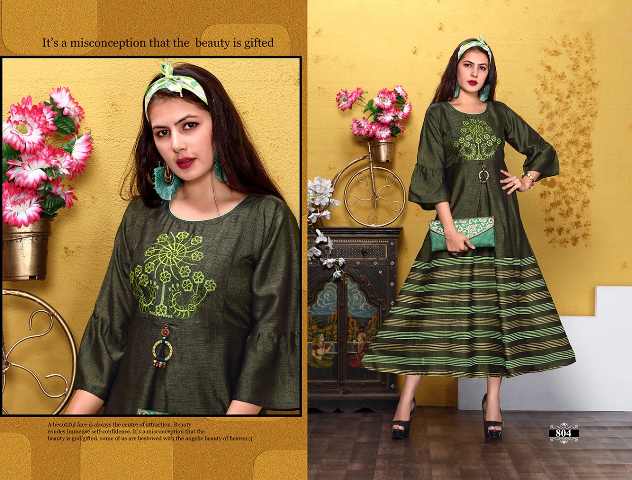 Trendy Rhythm Vol 6 Heavy Rayon Stylish Kurtis Catalogue.
