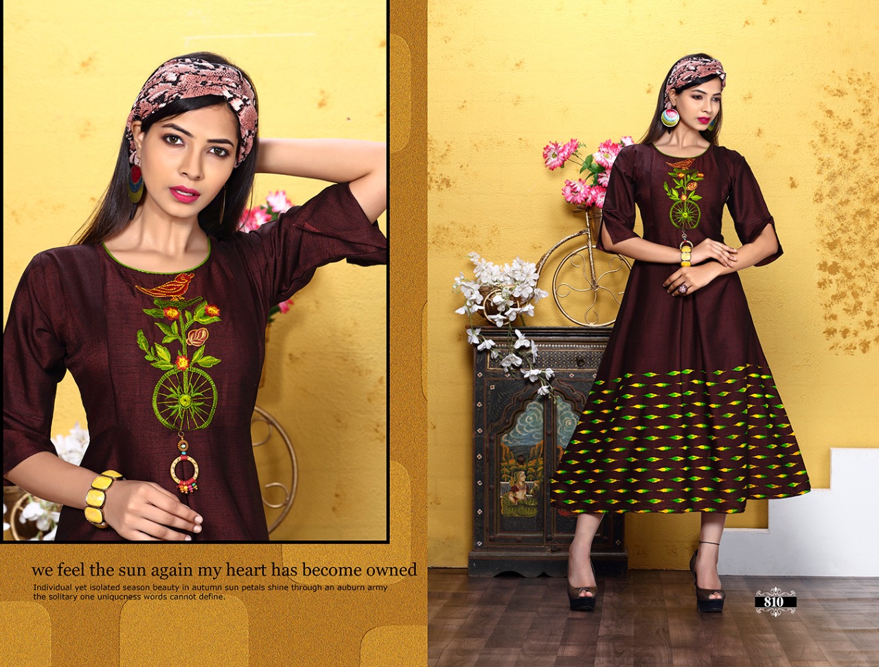 Trendy Rhythm Vol 6 Heavy Rayon Stylish Kurtis Catalogue.