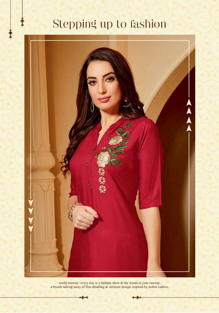 Wanna Present Stylic Vol 3 Designer Rayon Kurti With Palazzo Catalogue