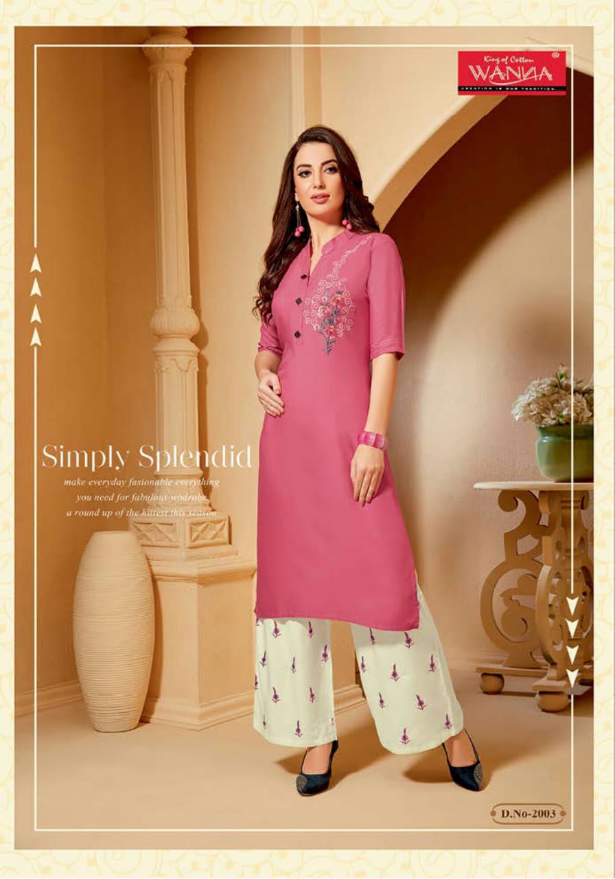 Wanna Present Stylic Vol 3 Designer Rayon Kurti With Palazzo Catalogue