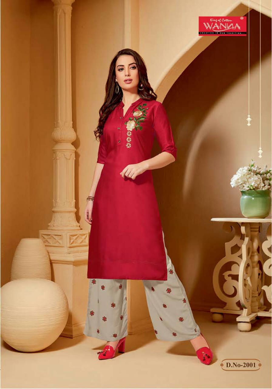 Wanna Present Stylic Vol 3 Designer Rayon Kurti With Palazzo Catalogue