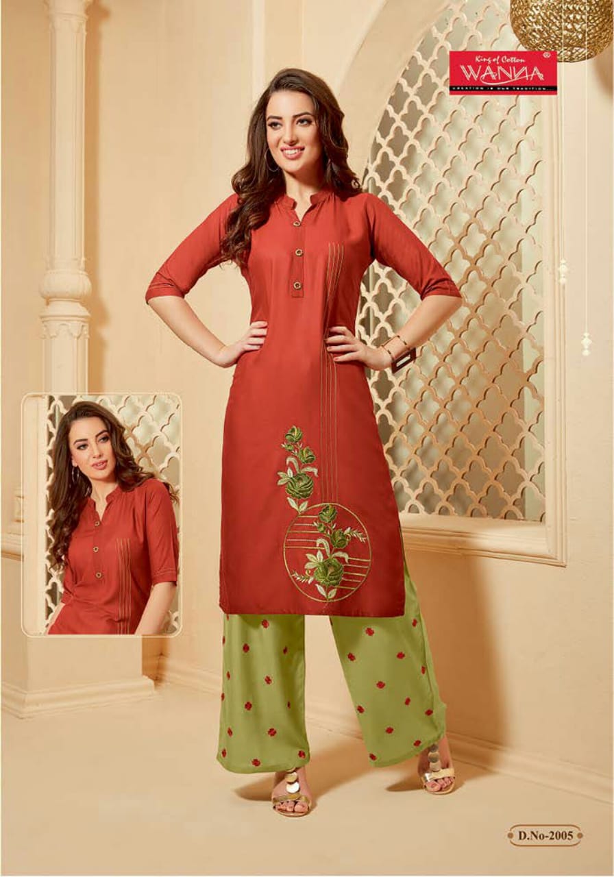 Wanna Present Stylic Vol 3 Designer Rayon Kurti With Palazzo Catalogue