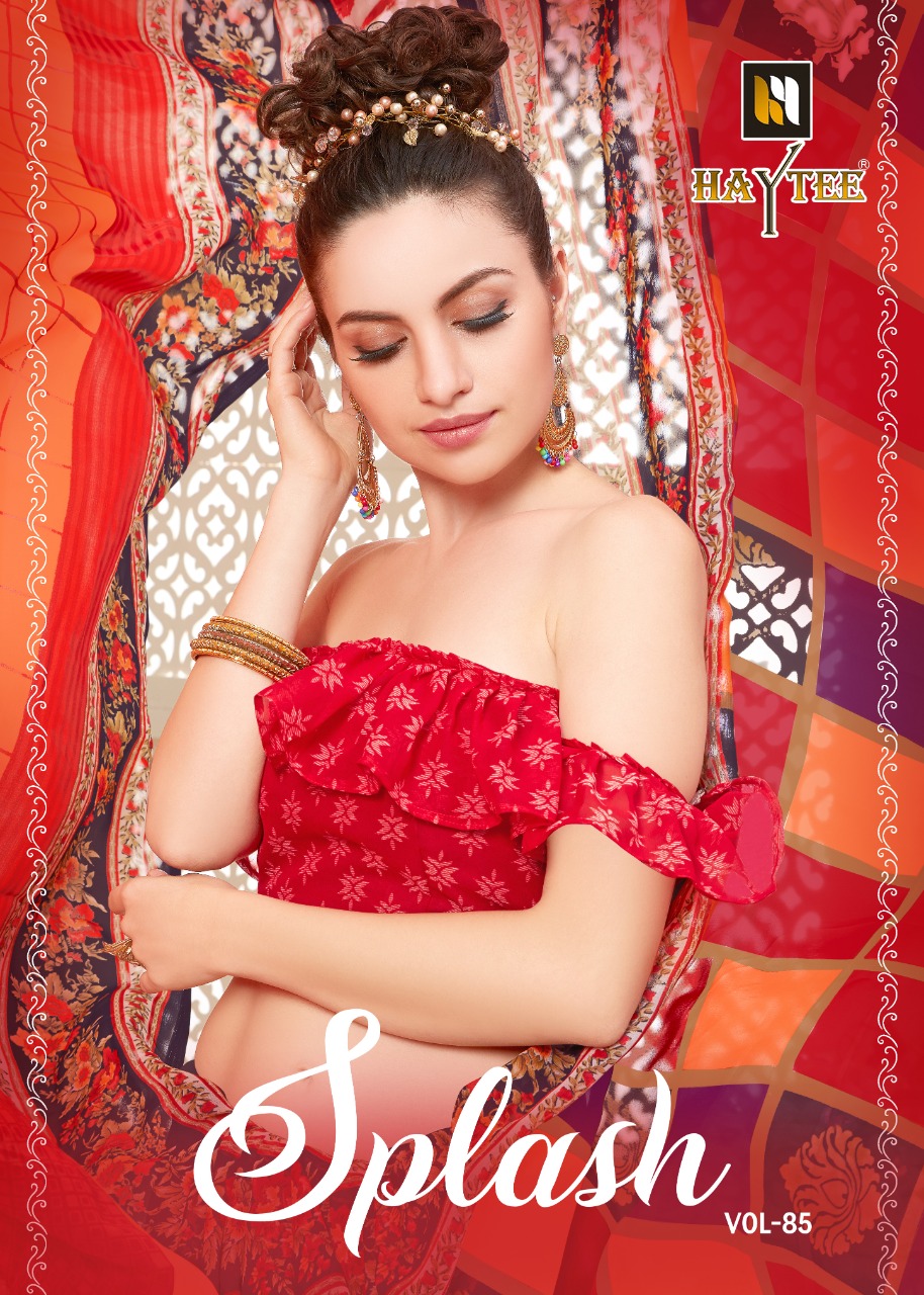 Haytee By Splash Vol 85 Heavy Dani Printed Saree Collection