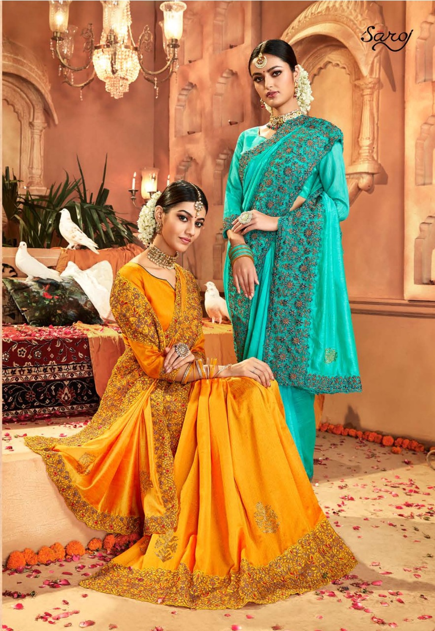 Saroj Present Nupur Wedding Wear Sarees Catalogue