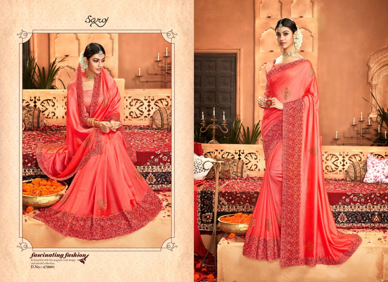 Saroj Present Nupur Wedding Wear Sarees Catalogue