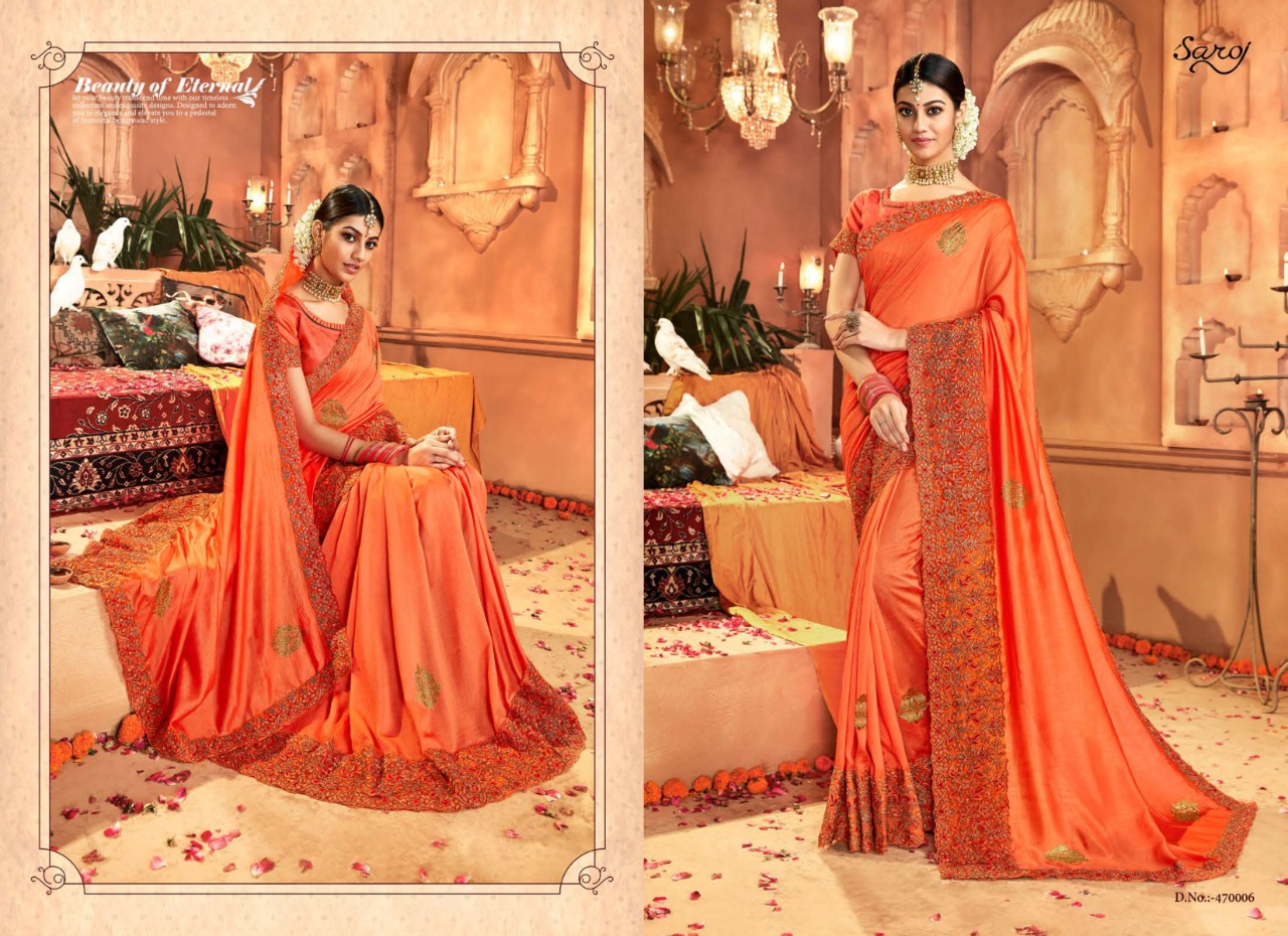 Saroj Present Nupur Wedding Wear Sarees Catalogue