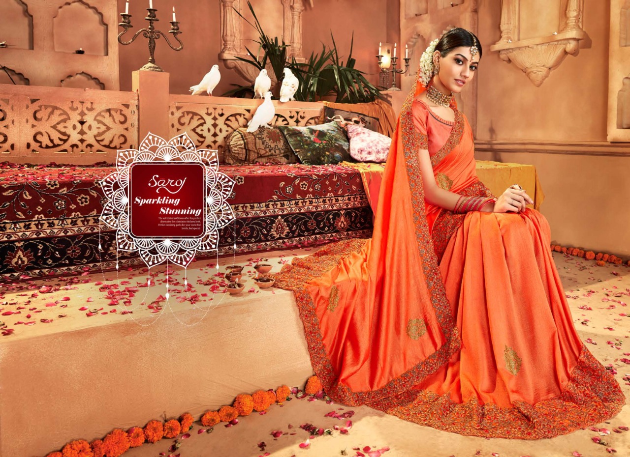 Saroj Present Nupur Wedding Wear Sarees Catalogue