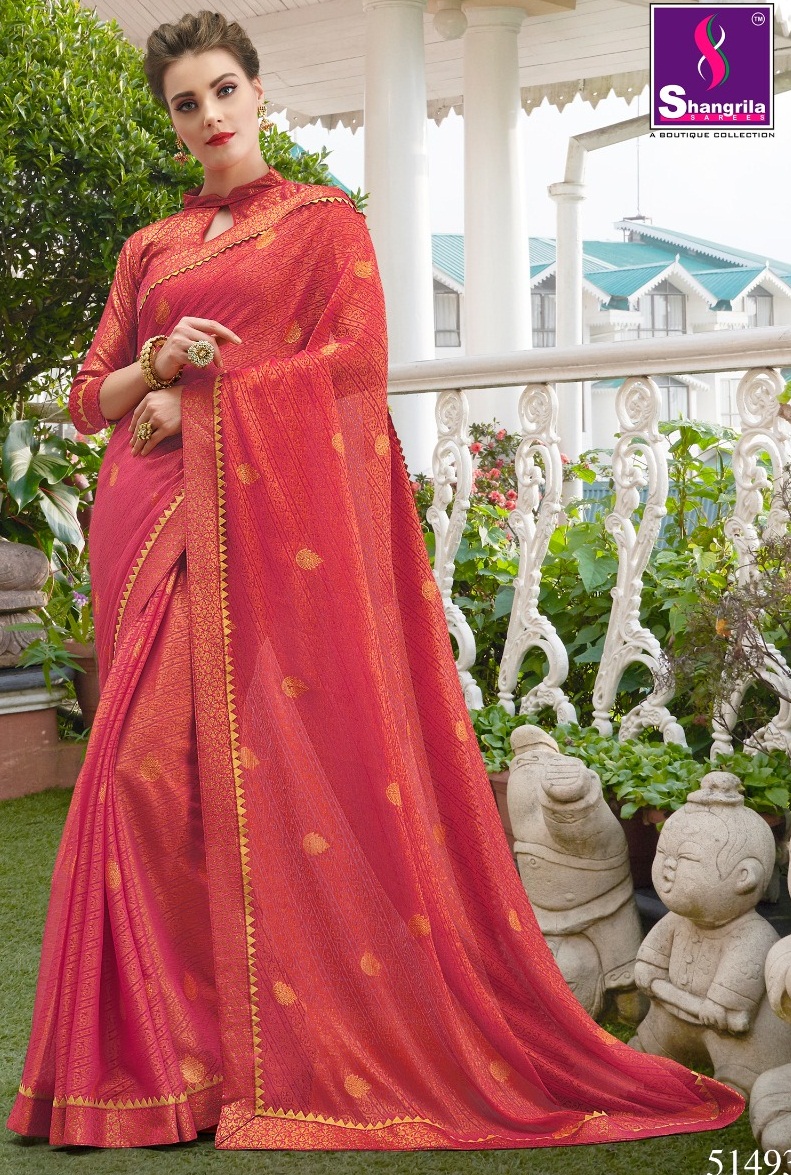 Shangrila Presents Fancy Panghat Brasso Weaving Pattern Saree Collection
