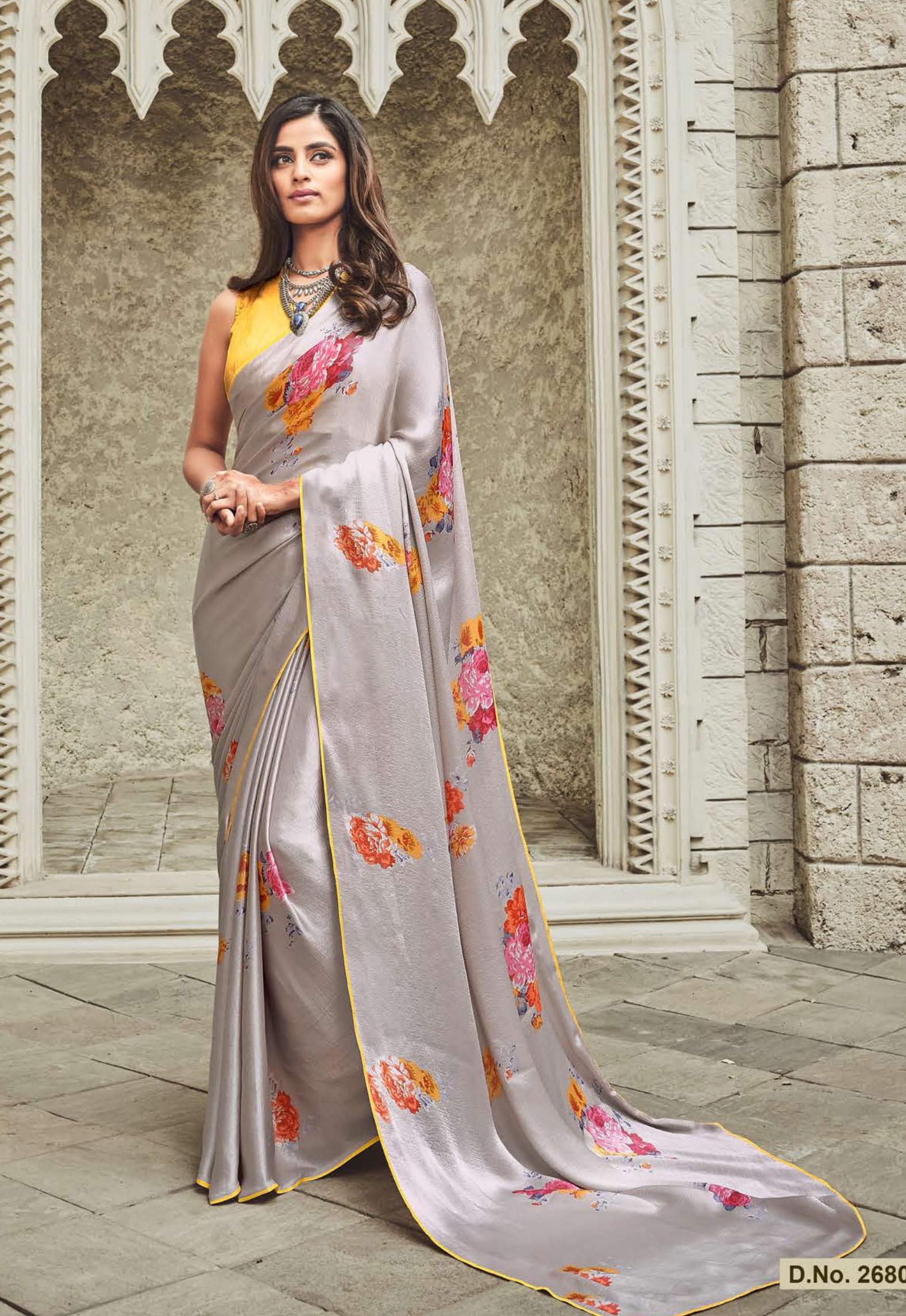 Sanskar By Srushti Chiffon Printed Sarees Catalogue