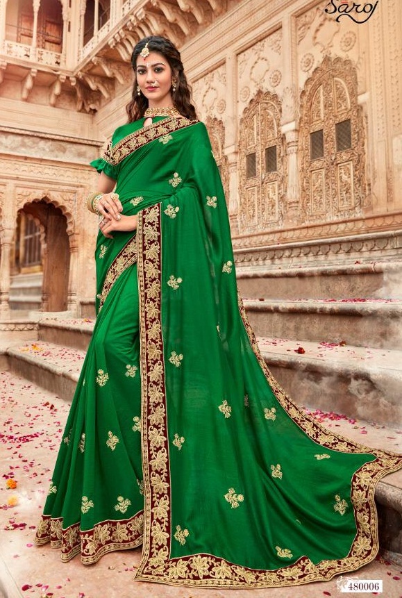 Saroj Present Karuna Traditional Wear Sarees Catalogue