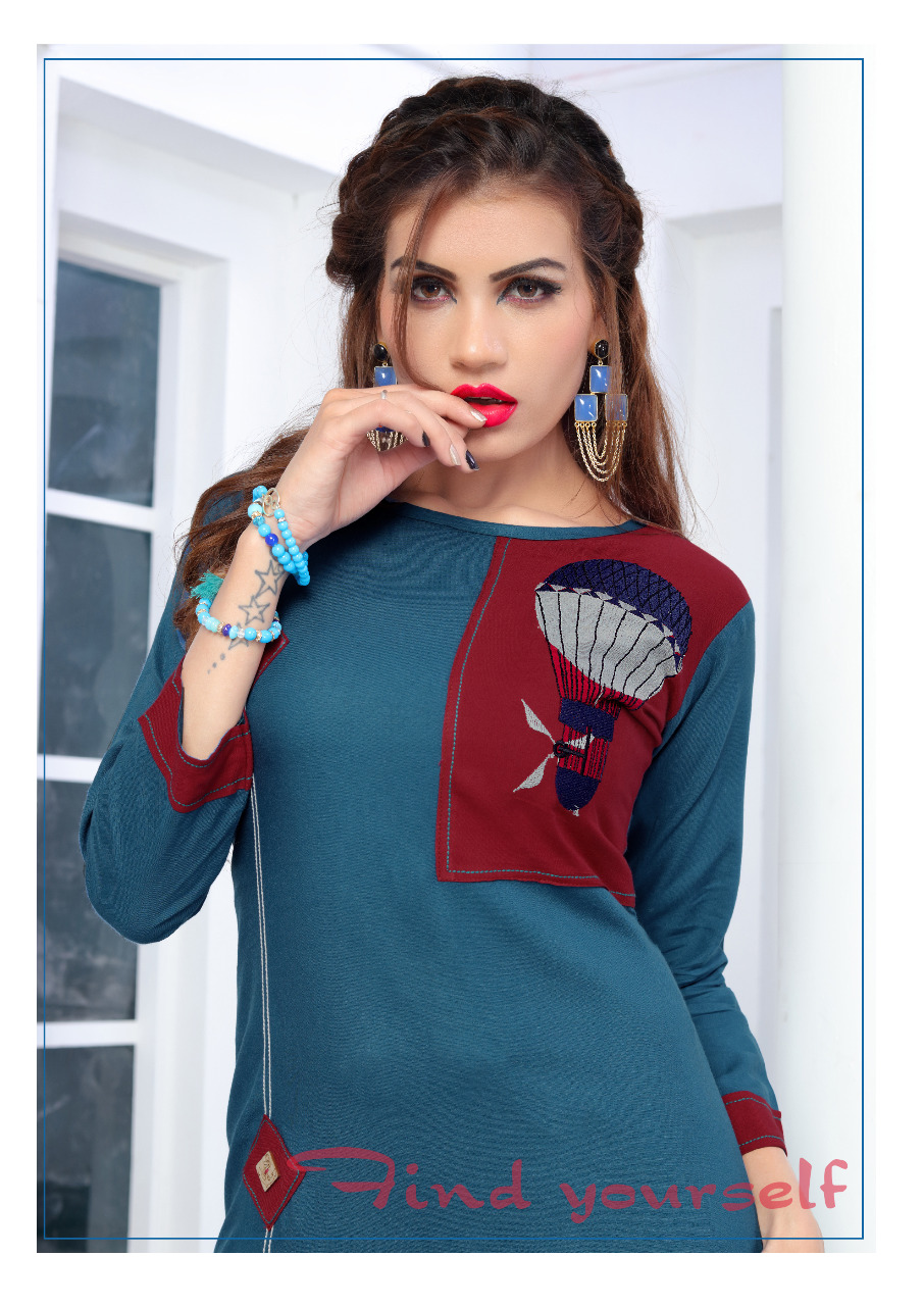 I4u Present Vintage Casual Wear Cut Style Kurtis Catalogue