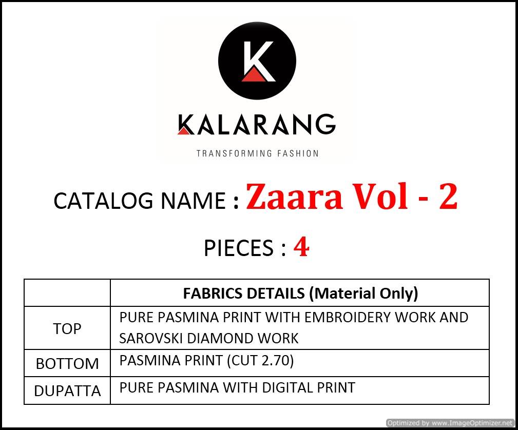 Kalarang Zaara 2 Presents Pure Pashmina Winter Collection