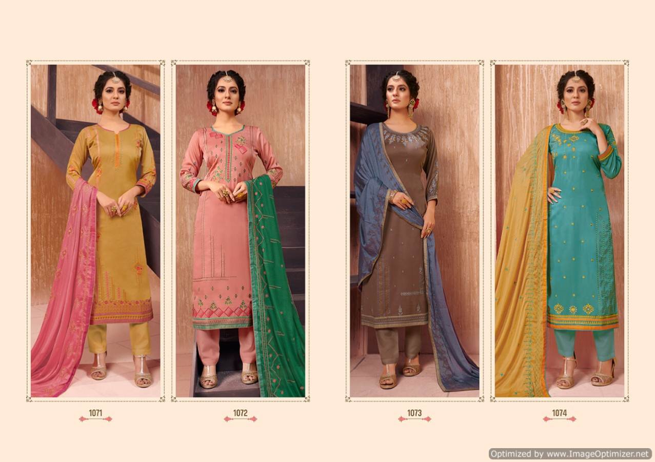 Kalarang Presents Alvira Vol  2 Designer Modal Satin Fancy Embroidered Dress Material