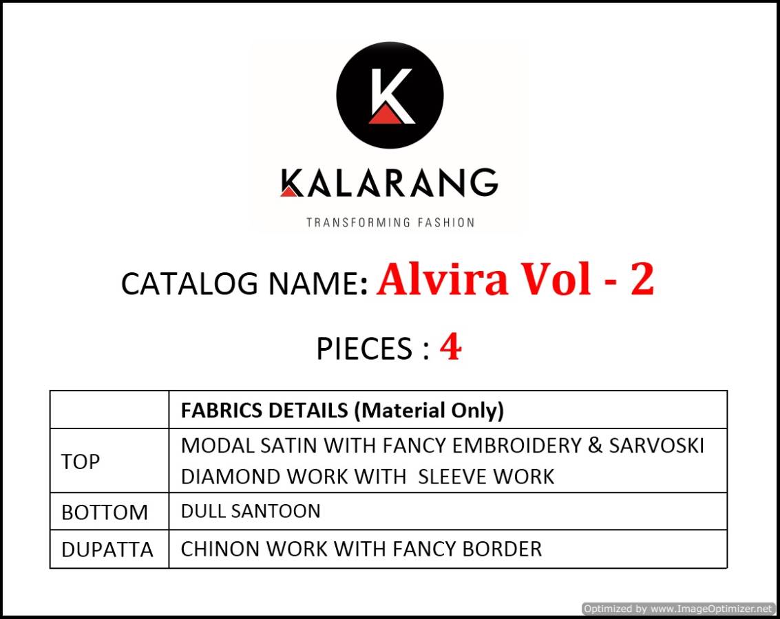 Kalarang Presents Alvira Vol  2 Designer Modal Satin Fancy Embroidered Dress Material
