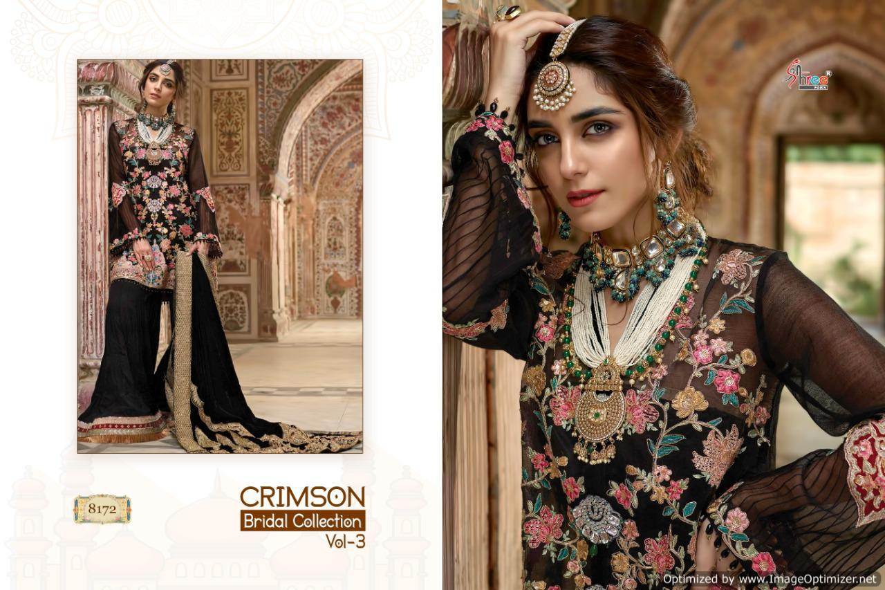 Shree Presents Crimson Bridal Collection 3 Designer Pakistani Salwar Suits