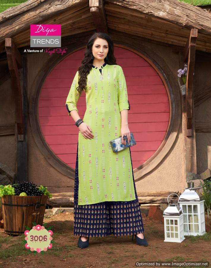 Diya Trends Globus City Vol 3 Designer Kurti With Shrug And Bottom