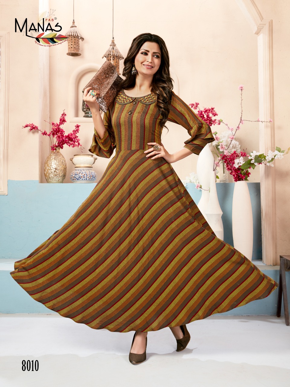 Manas Presents Classic Vol 2 Long Gown Types Kurtis Catalogue