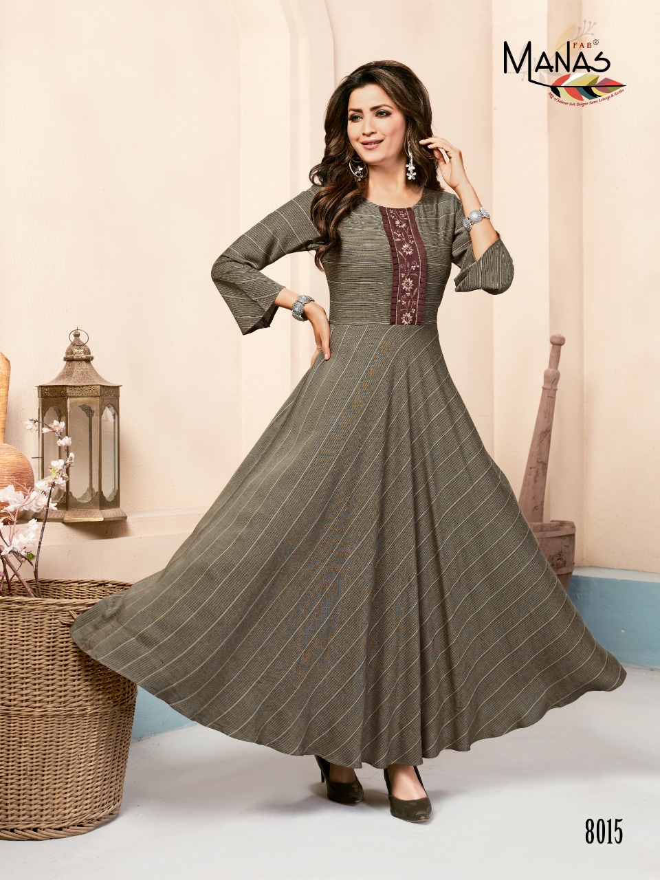 Manas Presents Classic Vol 2 Long Gown Types Kurtis Catalogue