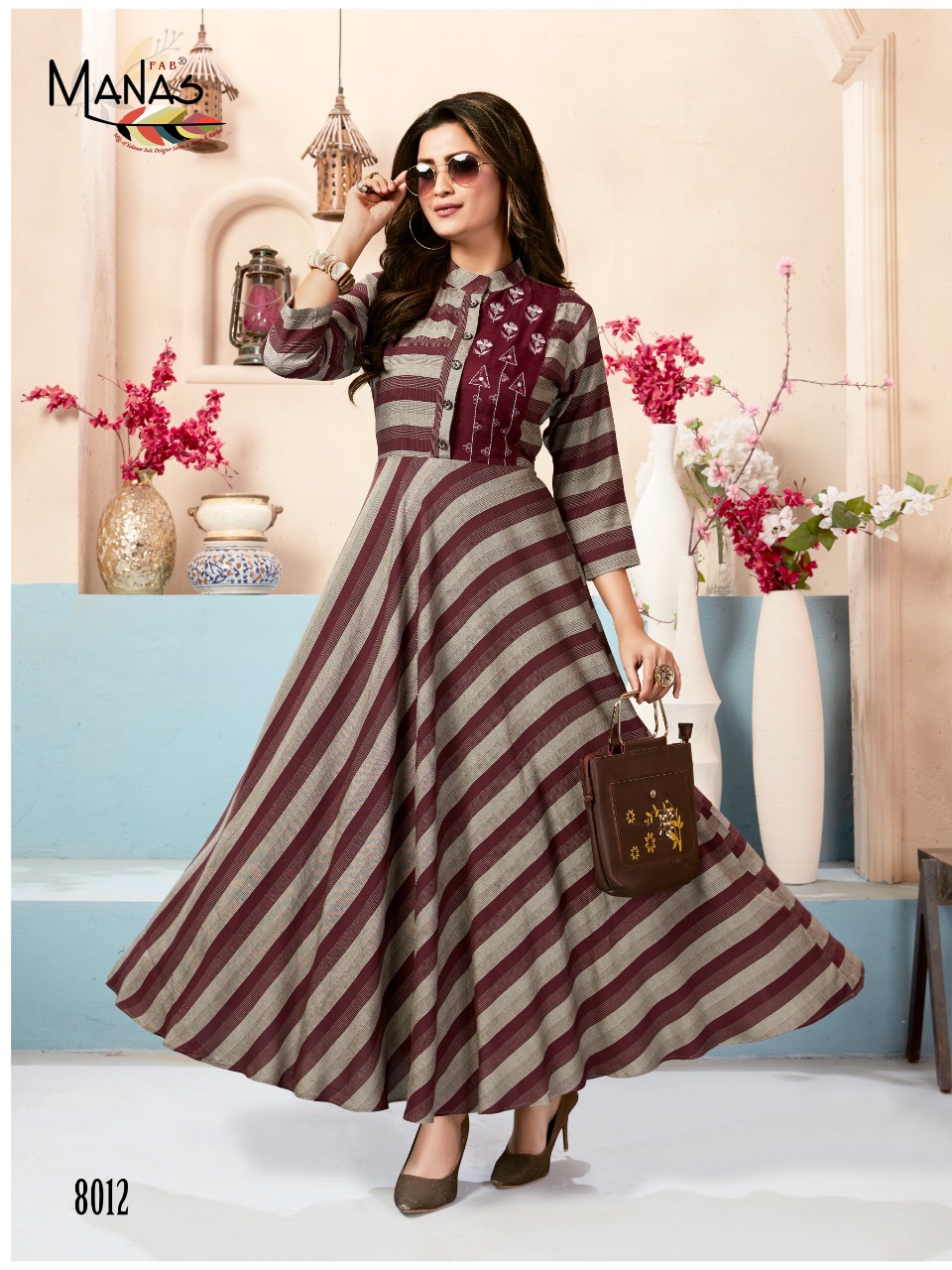 Manas Presents Classic Vol 2 Long Gown Types Kurtis Catalogue