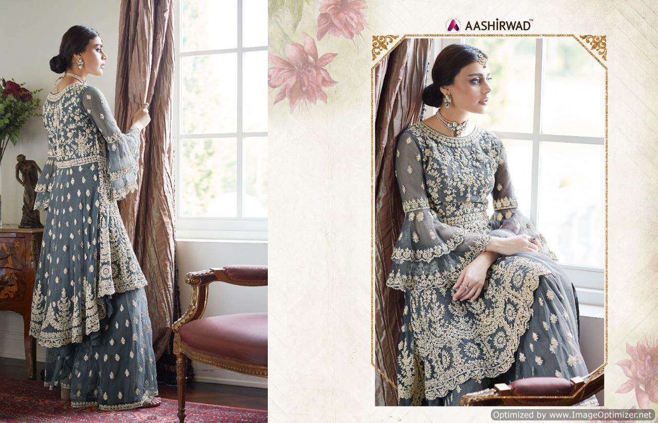 Aashirwad By Premium Sharara Designer Butterfly Net Salwar Suits