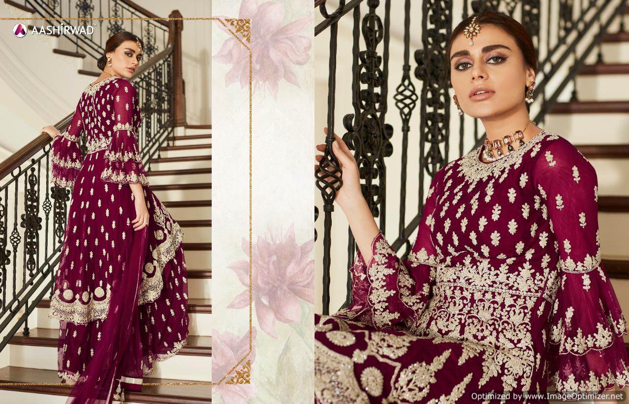 Aashirwad By Premium Sharara Designer Butterfly Net Salwar Suits