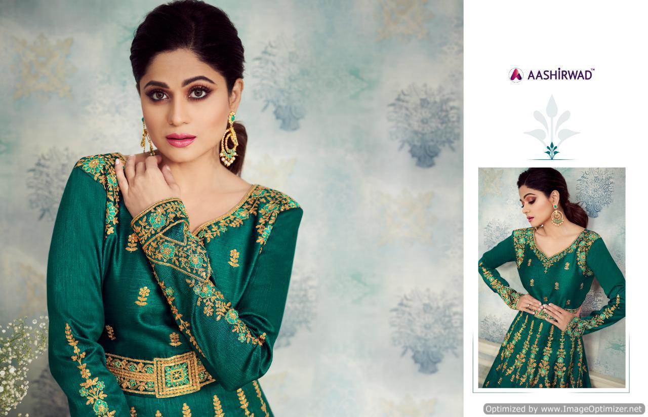 Aashirwad By Royal Silk Wedding Wear Salwar Suits Collection.