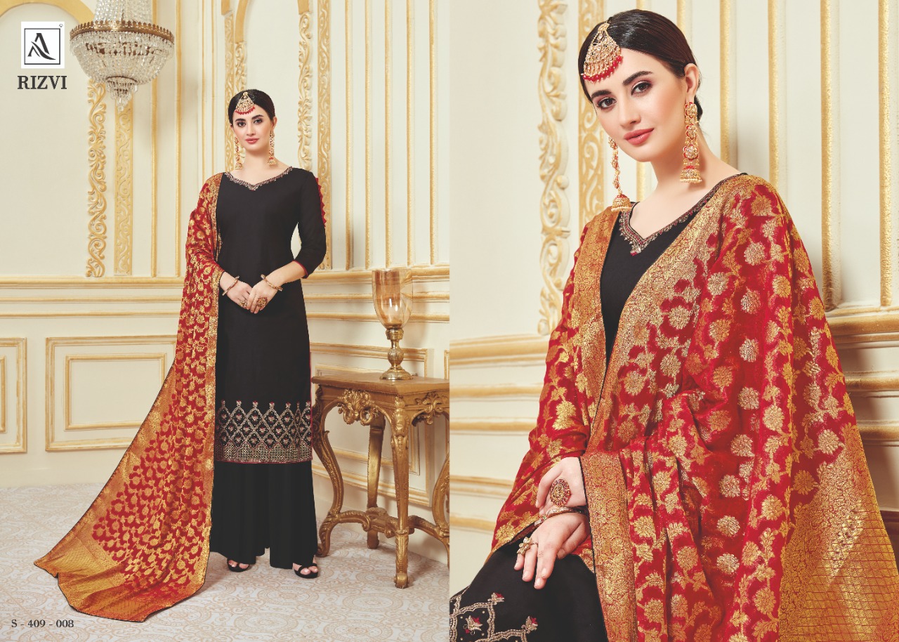 Alok Present Rizvi Party Wear Dress Material Catalogue