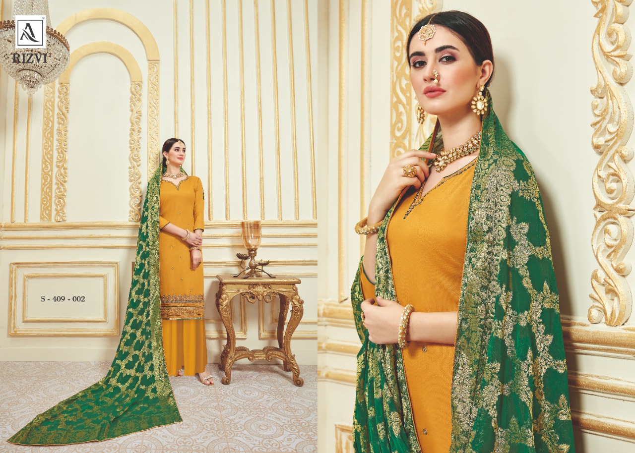 Alok Present Rizvi Party Wear Dress Material Catalogue