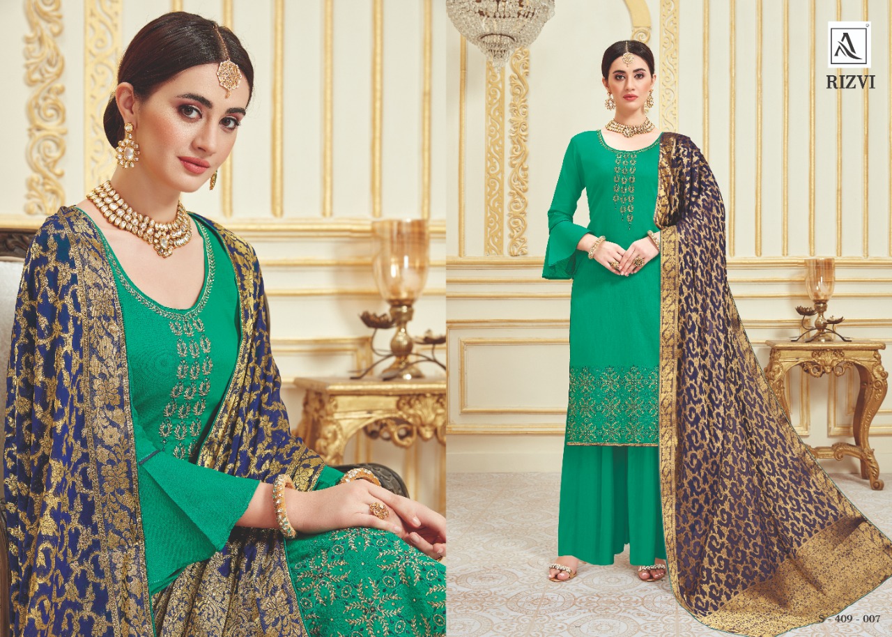 Alok Present Rizvi Party Wear Dress Material Catalogue