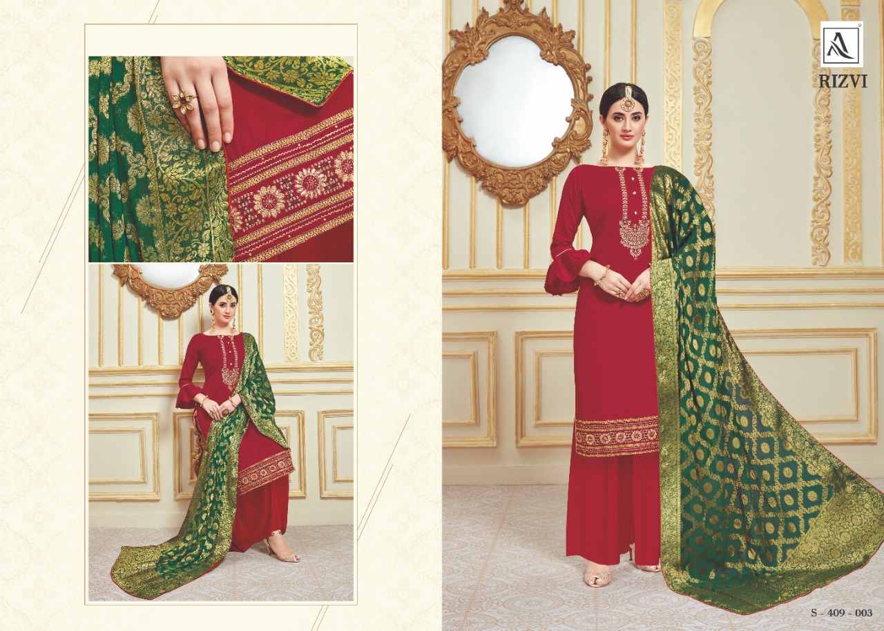 Alok Present Rizvi Party Wear Dress Material Catalogue