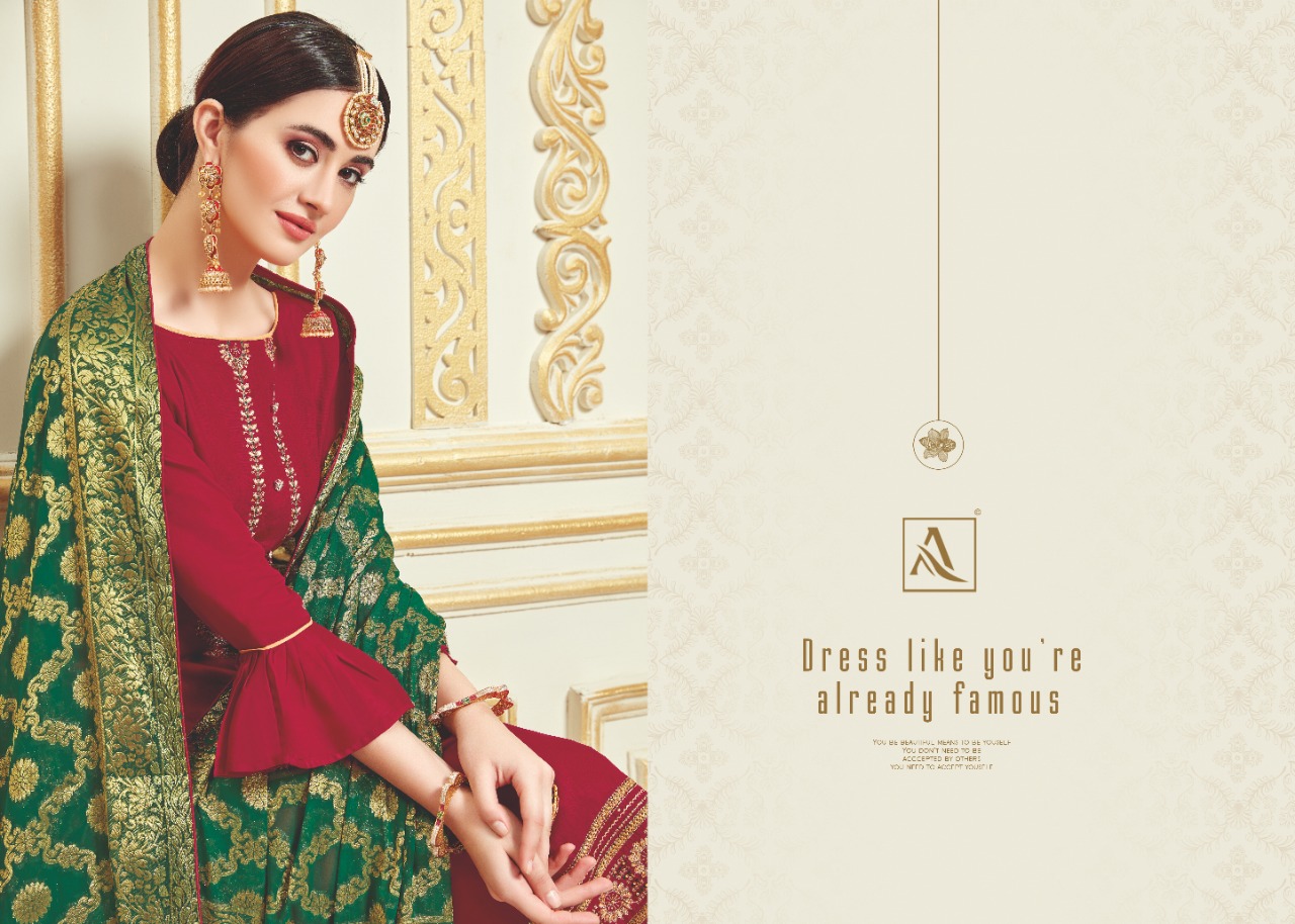 Alok Present Rizvi Party Wear Dress Material Catalogue