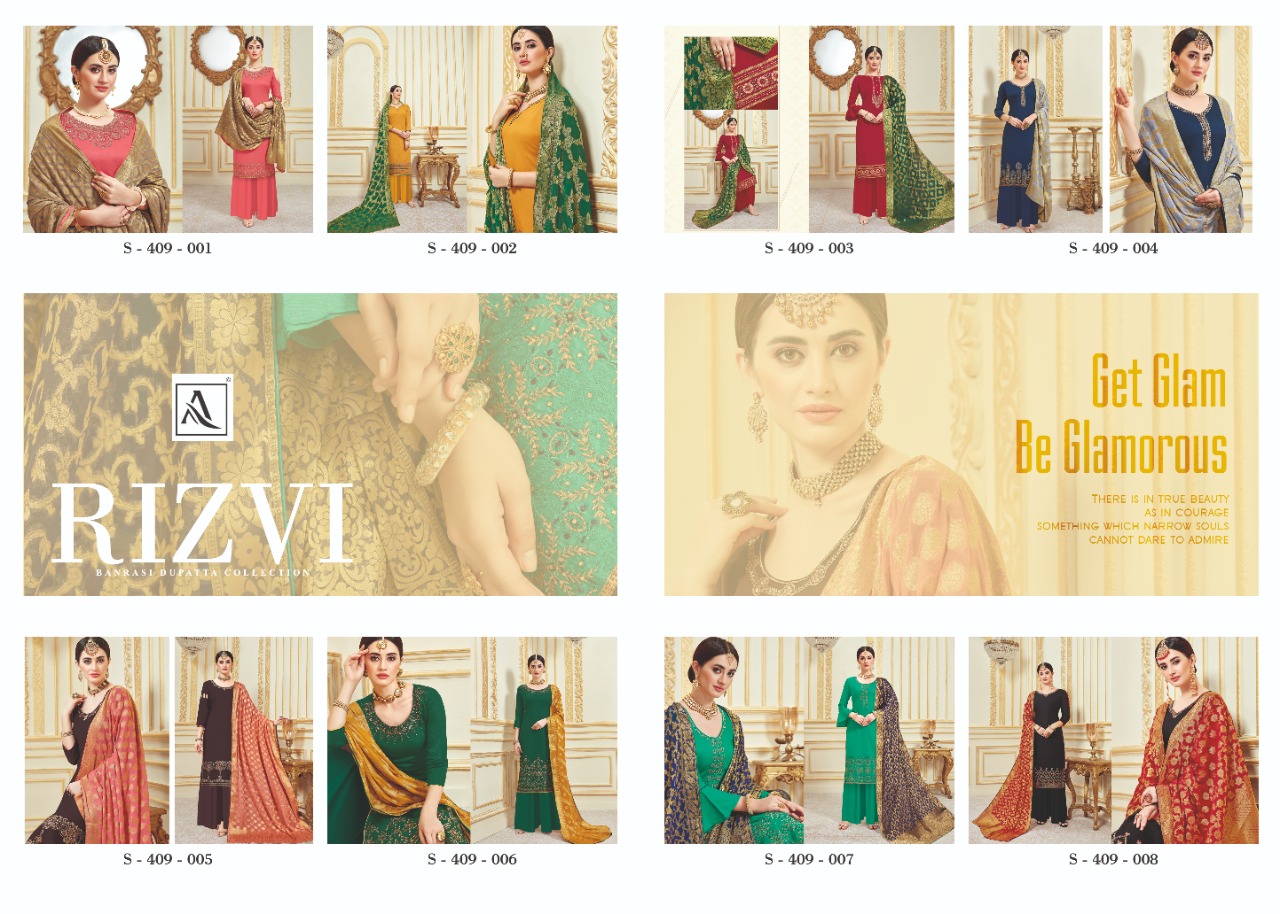 Alok Present Rizvi Party Wear Dress Material Catalogue