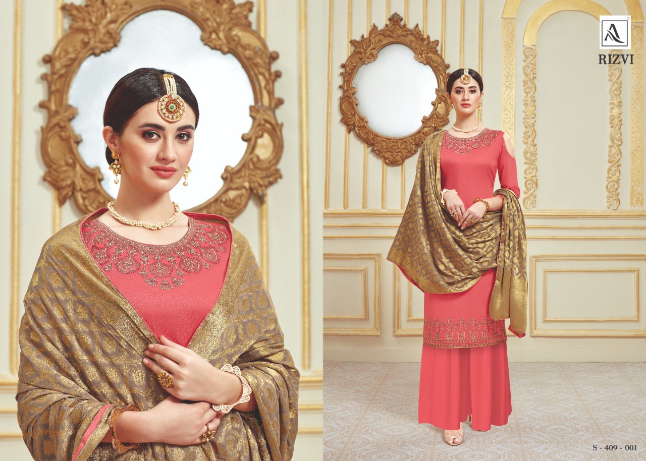 Alok Present Rizvi Party Wear Dress Material Catalogue
