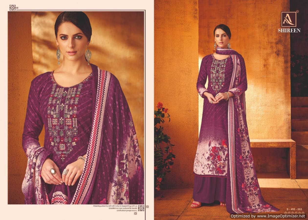 Alok  Present  Shireen Pure Pashmina Designer Dress Material
