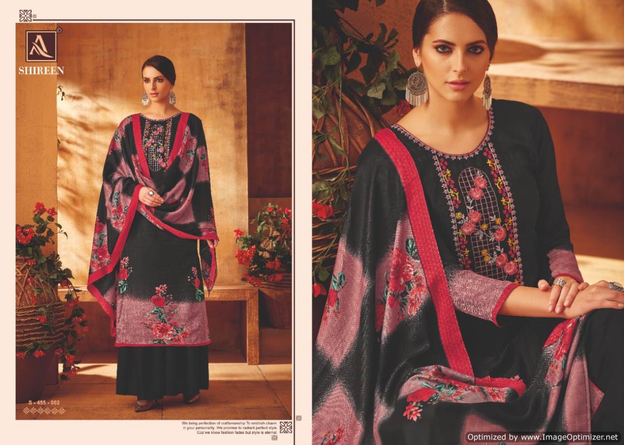 Alok  Present  Shireen Pure Pashmina Designer Dress Material