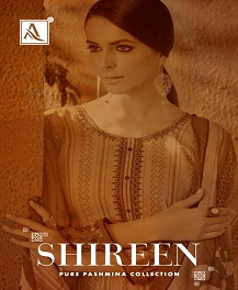 Alok  Present  Shireen Pure Pashmina Designer Dress Material