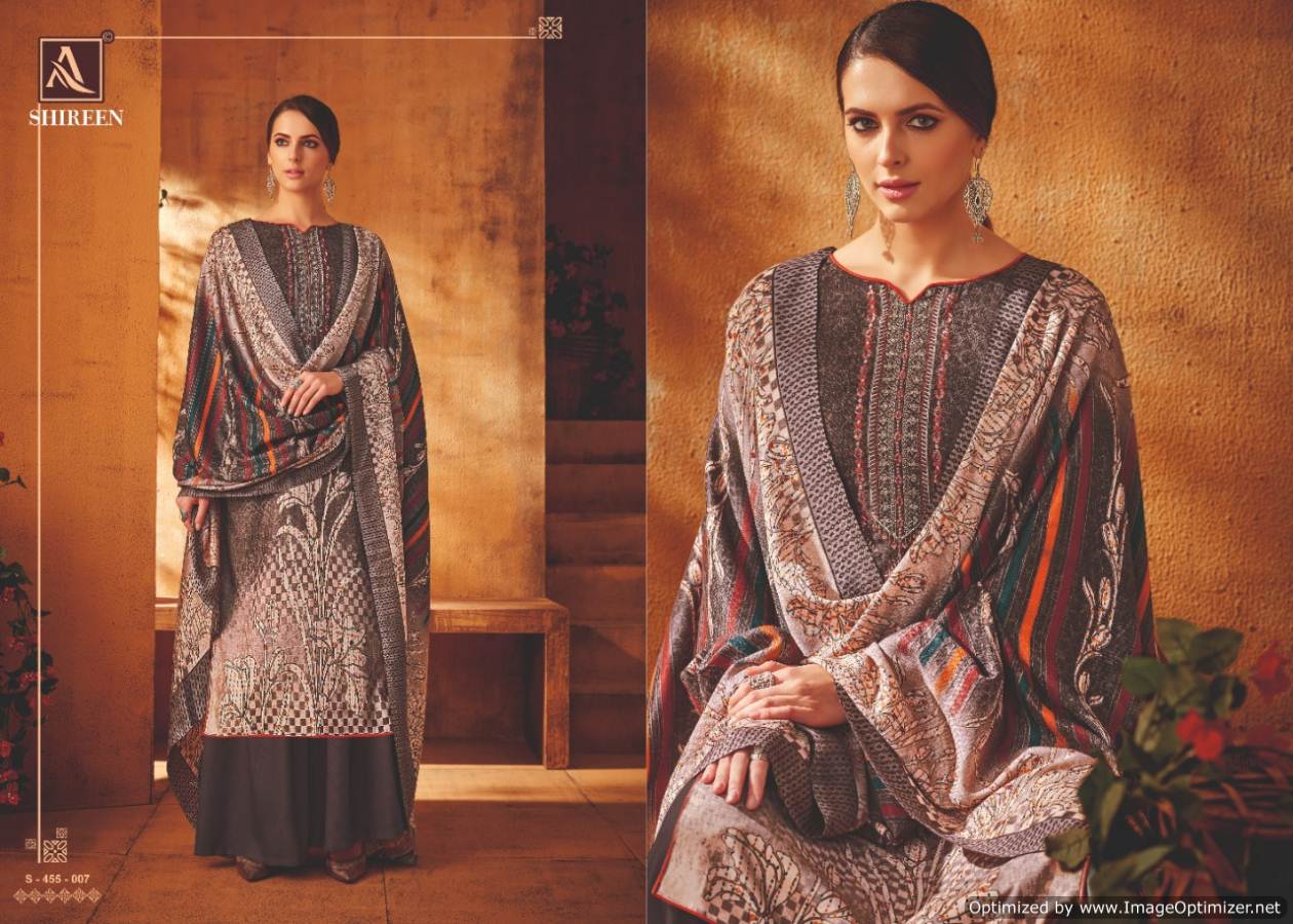 Alok  Present  Shireen Pure Pashmina Designer Dress Material